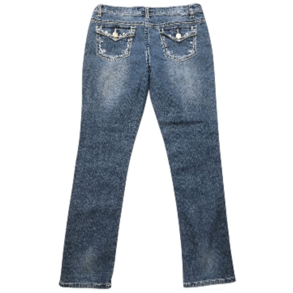 Revolution Denim - Revolution by Revolt Light Wash Straight Leg Stretch Jeans Sz 14 1/2 28" Inseam